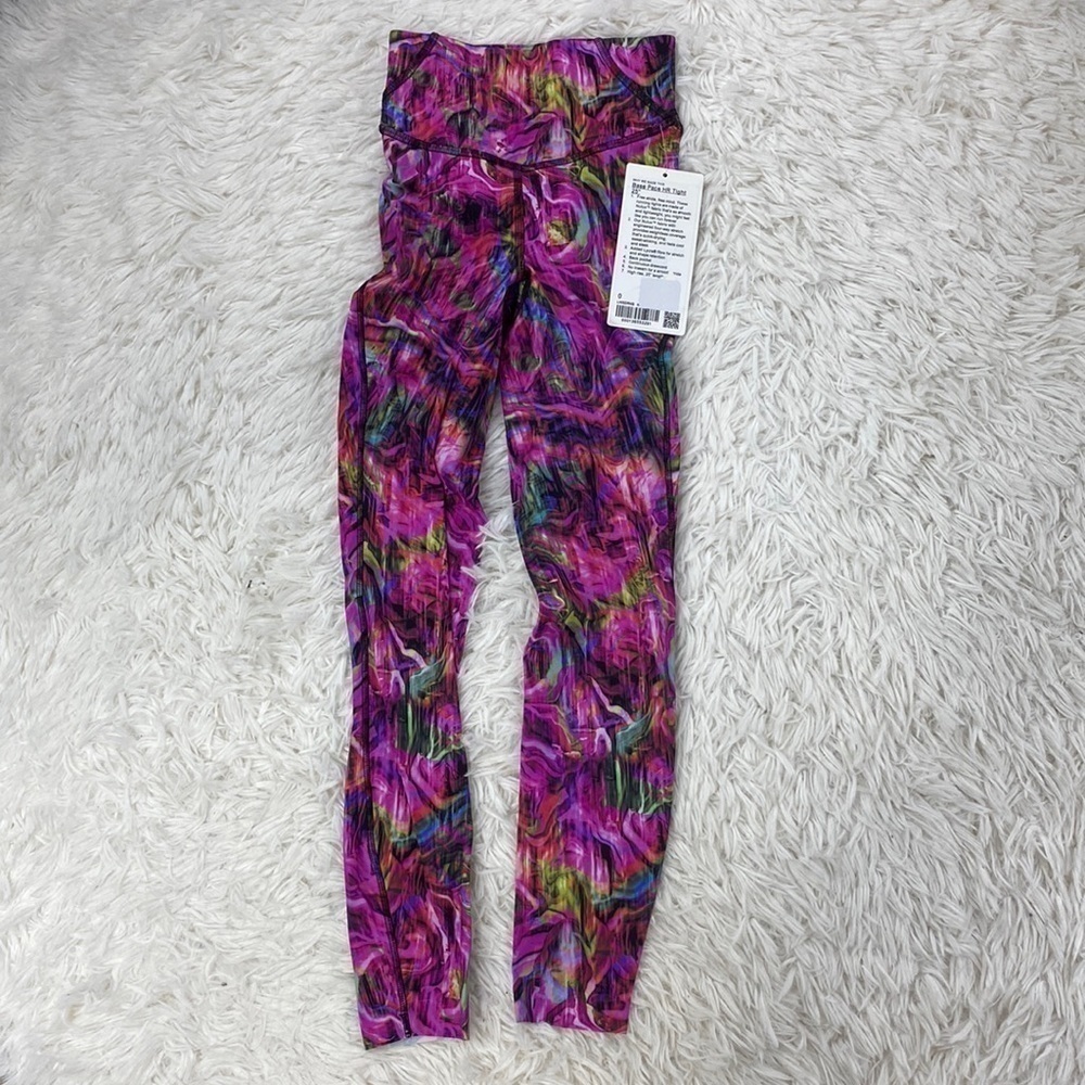 NWT Lululemon Base Pace High-Rise Running Tight 25" Hyper Flow Pink Multi